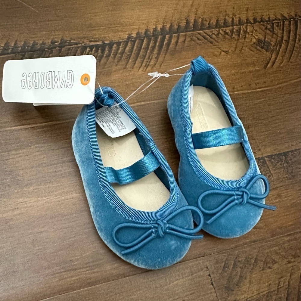 Gymboree Nwt Hello Fall Teal Velvet Dressy Shoes Baby‎ Girls Size 2